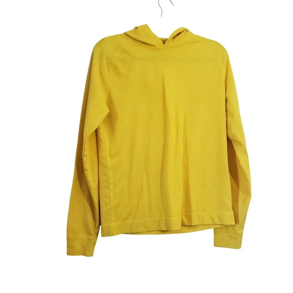 Banana Republic Mens Core Temp Yellow Hooded‎ Shirt Size S Athletic Lightweight